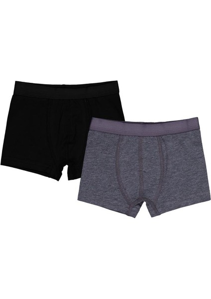 Gri-Siyah 2-12 Yaş Erkek Çocuk 2'li Boxer - Standart 4-5 Yaş fiyatları