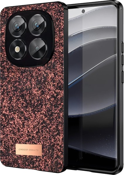 OMR02 Xiaomi Redmi Note 14 Pro 5g Bright Simli Kapak - Derin Mor