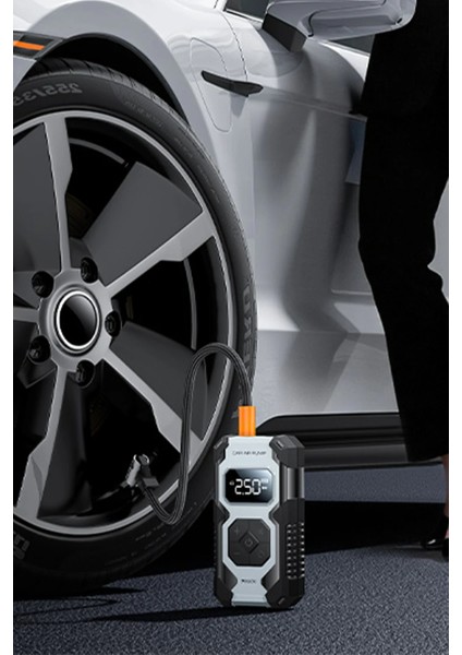 Çok Fonksiyonlu Dijital Göstergeli 7.800 Mah Bataryalı Kablosuz Şarjlı Araç Lastik, Bisiklet, Top Şişirme Oto Hava Kompresörü Pompa fiyatları
