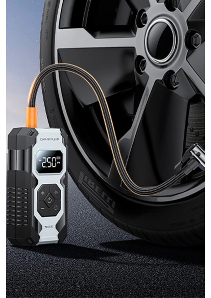 Çok Fonksiyonlu Dijital Göstergeli 7.800 Mah Bataryalı Kablosuz Şarjlı Araç Lastik, Bisiklet, Top Şişirme Oto Hava Kompresörü Pompa modelleri