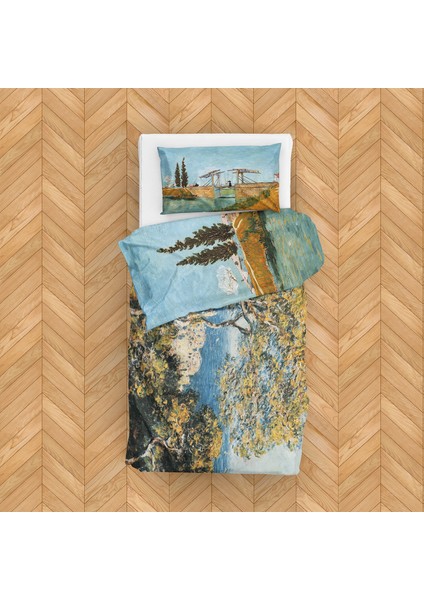 Bordighera & Arles'teki Langlois Köprüsü Çift Taraflı Nevresim Takımı 160 cm x 220 cm fiyatları