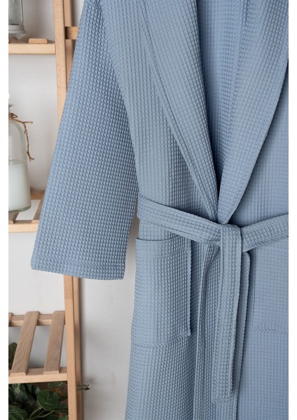 %100 Pamuk Unisex Waffle Pike Bornoz - Yüksek Su Emici & Yumuşak Şal Yaka Bornoz fiyatları