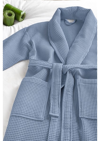 %100 Pamuk Unisex Waffle Pike Bornoz - Yüksek Su Emici & Yumuşak Şal Yaka Bornoz modelleri