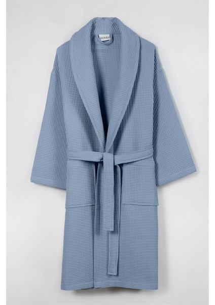 %100 Pamuk Unisex Waffle Pike Bornoz - Yüksek Su Emici & Yumuşak Şal Yaka Bornoz fırsatları