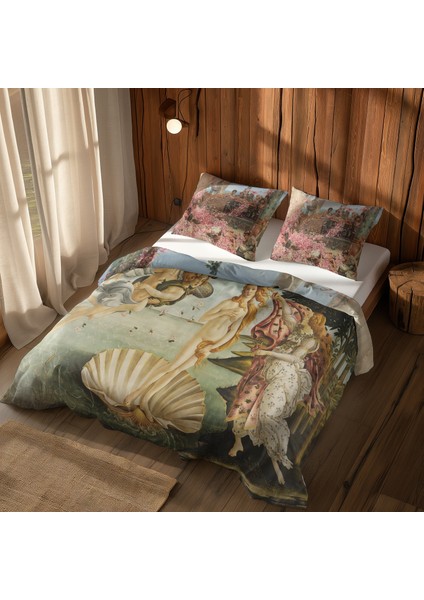 The Birth Of Venus / The Roses Of Heliogabalus Çift Taraflı Nevresim Takımı 200 cm x 220 cm