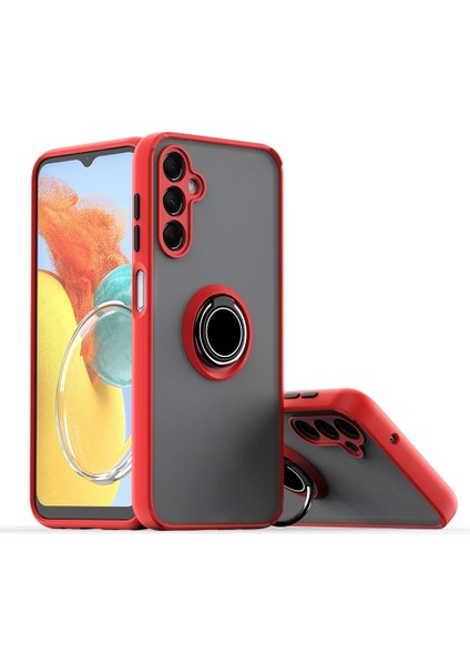 Samsung Galaxy A17 Kılıf Montreal Yüzüklü Standlı Arkası Buğulu + Ekran Koruyucu