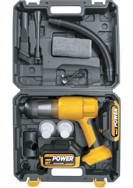 25000MAH Çift Bataryalı 20000PA Ultra Çekim Güçlü Çantalı Yedek Filtreli Araç Temizleme Süpürgesi indirimleri