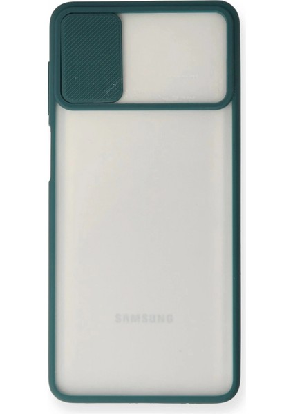 Samsung Galaxy M51 Kılıf Palm Buzlu Kamera Sürgülü Silikon - Yeşil fiyatları