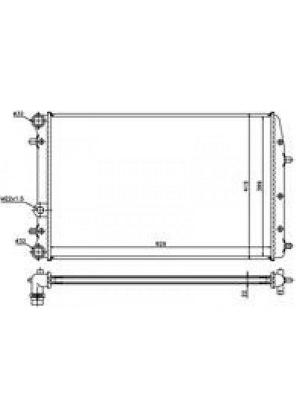 Mtxdpn Radyatör Polo-Ibiza Iv-Fabia-Cordoba-1.2-1.4-1.6-1.4tdi-1.9tdi Ac Klimasiz Mek Otom 630X415X23