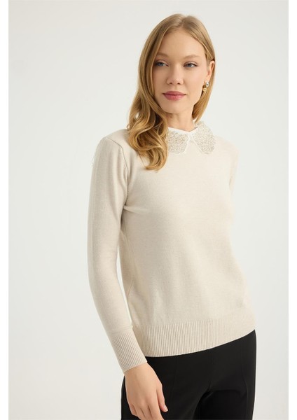 Boncuklu Yakalık Triko modelleri