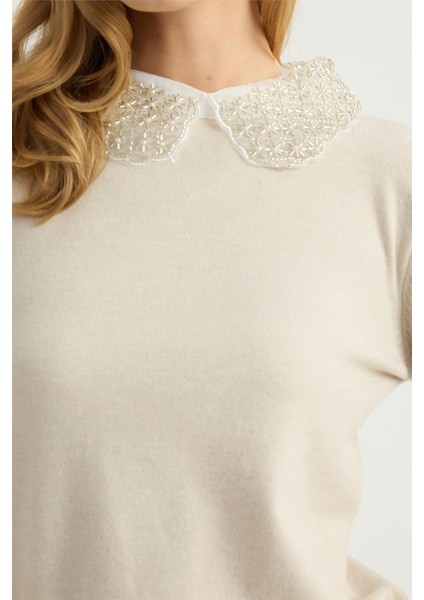 Boncuklu Yakalık Triko fırsatları