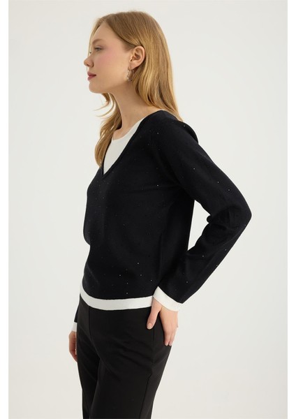 Renkli Damla Taşlı Triko fiyatları