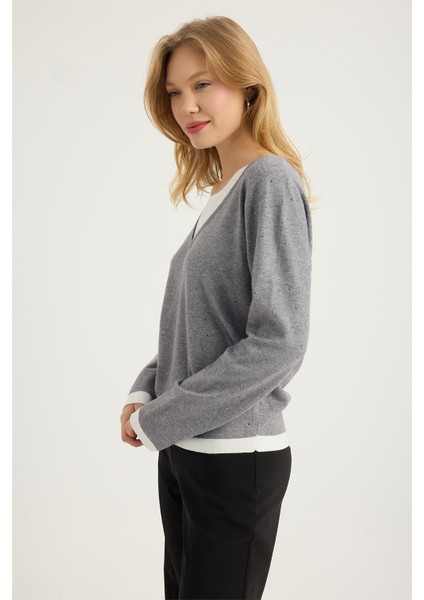 Renkli Damla Taşlı Triko fiyatları