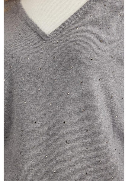 Renkli Damla Taşlı Triko fırsatları