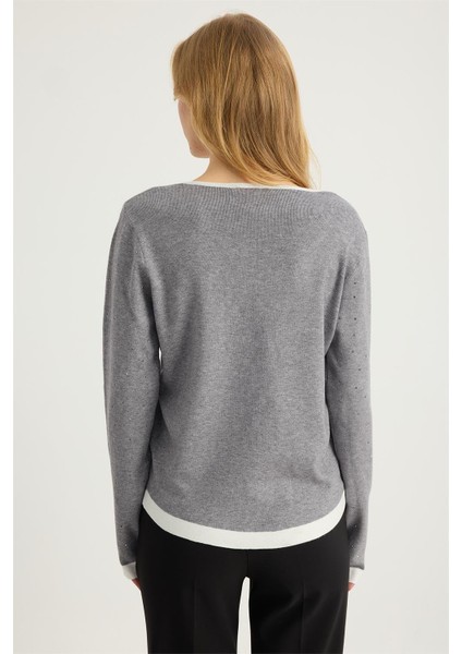 Renkli Damla Taşlı Triko indirimleri