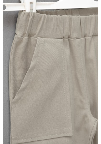 Erkek Kargo Cepli Bej Pantolon % 100 Pamuk , Gabardin Kumaş fırsatları