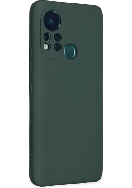 Infinix Hot 11S Kılıf Nano Içi Kadife Silikon - Koyu Yeşil