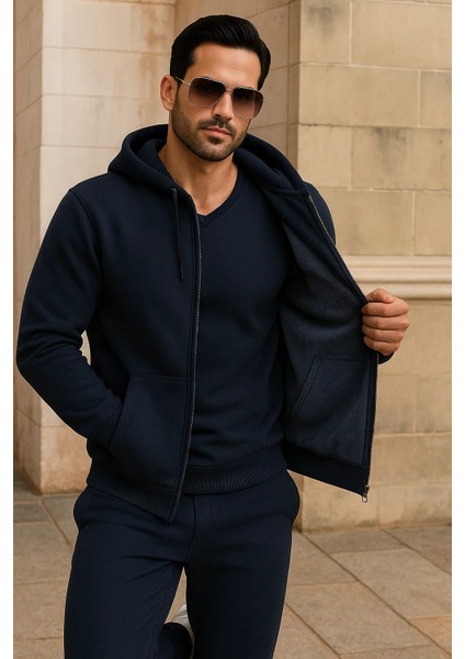 Erkek Kışlık Cepli Lacivert Oversize Sweatshirt fırsatları