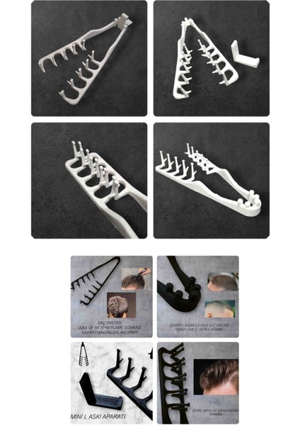 Mucize Sihirli Tarak (Beyaz)/çıkıntılı Alt Bölüm ve Askı Aparatı