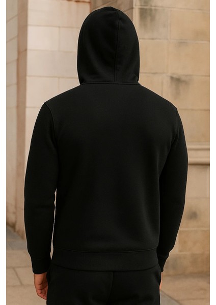 Erkek Kışlık Cepli Siyah Oversize Sweatshirt indirimleri