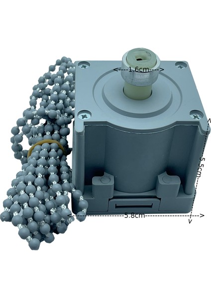 50MM Ahşap Jaluzi Redüktörlü Zincir Mekanizma Açık Gri