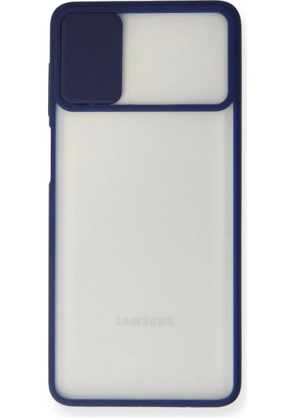 Samsung Galaxy M51 Kılıf Palm Buzlu Kamera Sürgülü Silikon - Lacivert fiyatları