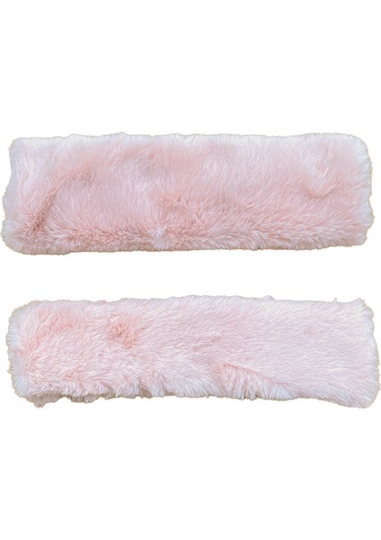 Peluş Seyahat Emniyet Kemer Pedi Kılıfı 2'li Pudra Pembe