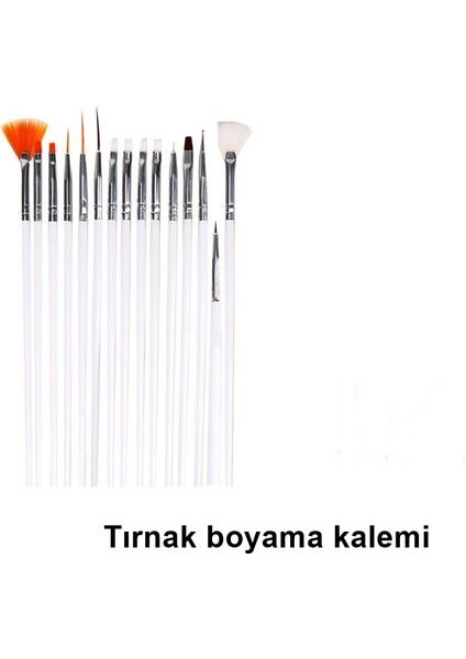 Profesyonel 37 Parça Tırnak Süsleme Seti - Taş Paleti + Çizgi Bant + Uygulama Fırçaları + Törpü modelleri