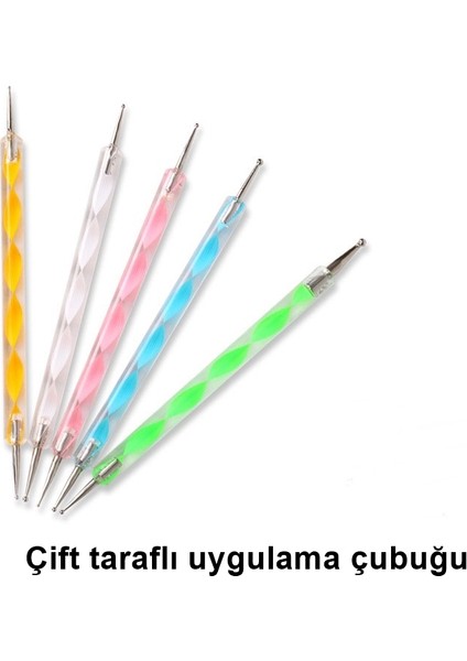 Profesyonel 37 Parça Tırnak Süsleme Seti - Taş Paleti + Çizgi Bant + Uygulama Fırçaları + Törpü indirimleri