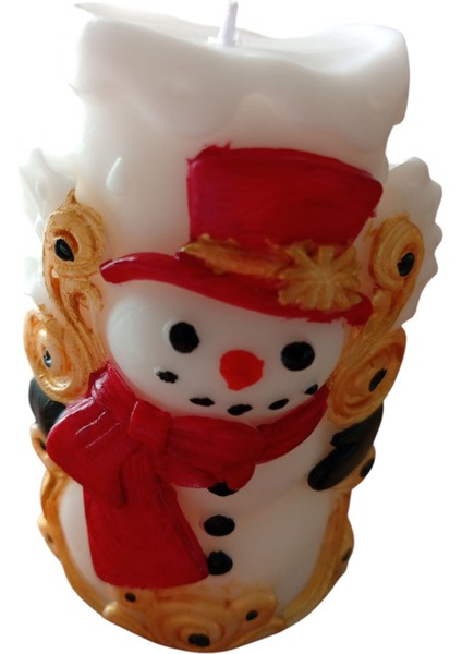 Yılbaşı Kardan Adam Mum modelleri