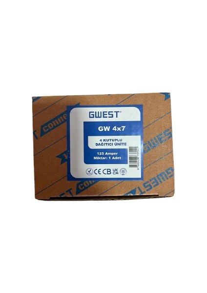 4 Kutuplu Dağıtıcı Ünite Gw 4x7 125 Amper Adet 1