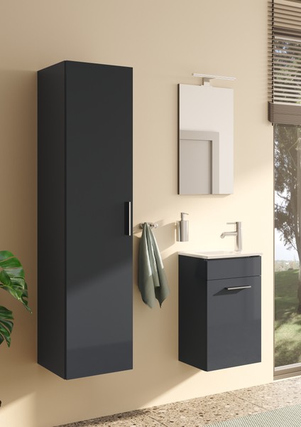 66167 Boy Dolabı, 35 cm, Parlak Antrasit indirimleri