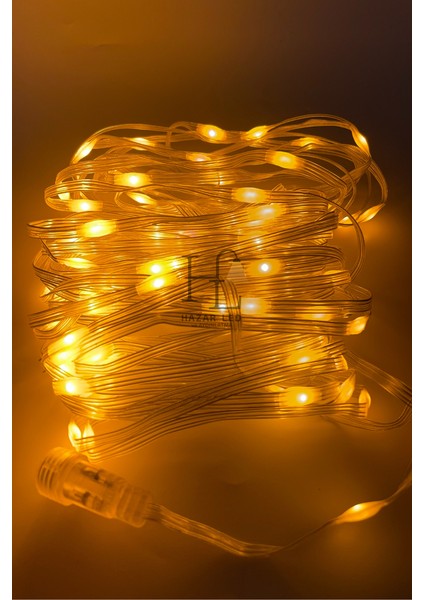 10 Metre Sarı (Amber) Peri LED Işık IP64 Dış Mekan Jack Eklemeli Dekoratif LED Işık Yılbaşı Süsü fiyatları