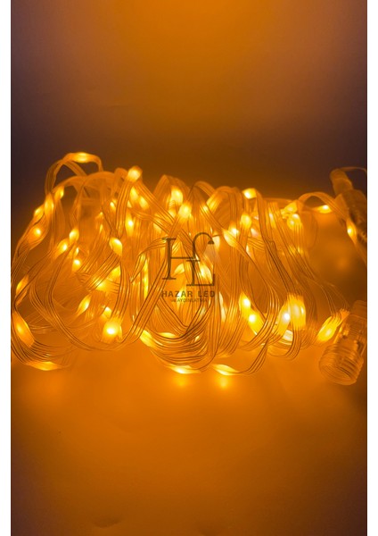 10 Metre Sarı (Amber) Peri LED Işık IP64 Dış Mekan Jack Eklemeli Dekoratif LED Işık Yılbaşı Süsü fırsatları
