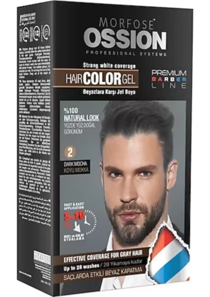 Ossıon Men Jel Saç Boyası No:2 Koyu Mokka 40ML