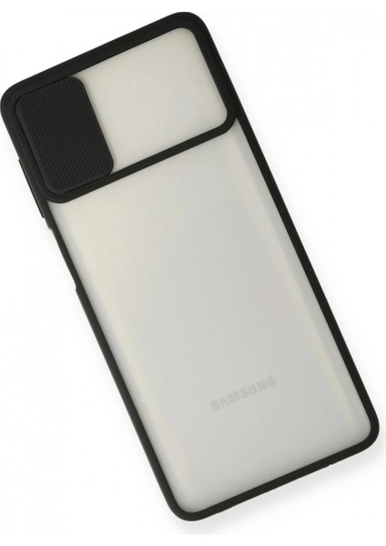 Samsung Galaxy M51 Kılıf Palm Buzlu Kamera Sürgülü Silikon - Siyah modelleri