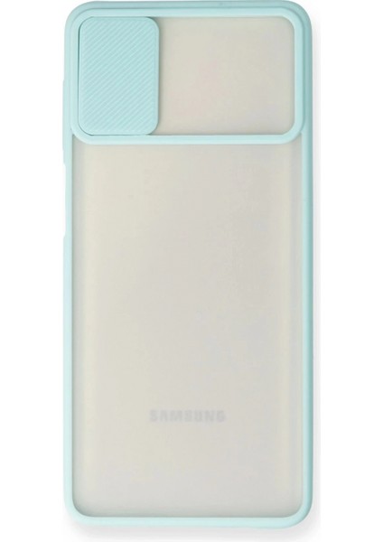 Samsung Galaxy M51 Kılıf Palm Buzlu Kamera Sürgülü Silikon - Turkuaz fiyatları