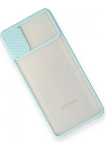 Samsung Galaxy M51 Kılıf Palm Buzlu Kamera Sürgülü Silikon - Turkuaz modelleri