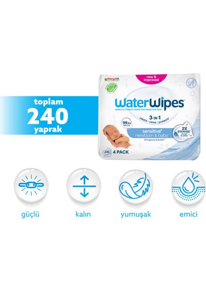 Yeni Biode gradable Original Baby Wipes (4X60 - 240 Yaprak)