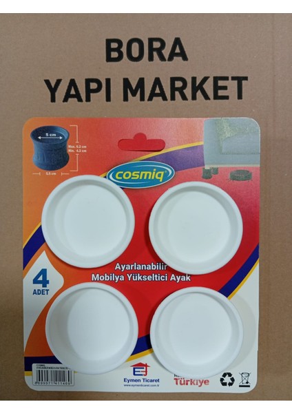 Ayarlı Mobilya Yükseltici Ayak Baza Koltuk Ayağı Ayarlı