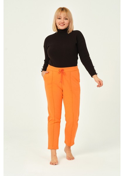 Kadın Beyaz Üç Iplik Pileli Büyük Beden Eşofman Altı fiyatları