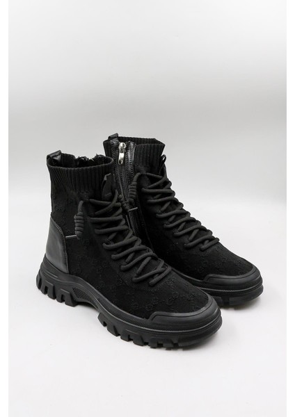 Kışlık Triko Kadın Bot GJ310-22SY - Siyah - 36 modelleri