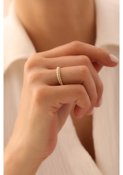 14 Ayar Altın Midye Yüzük