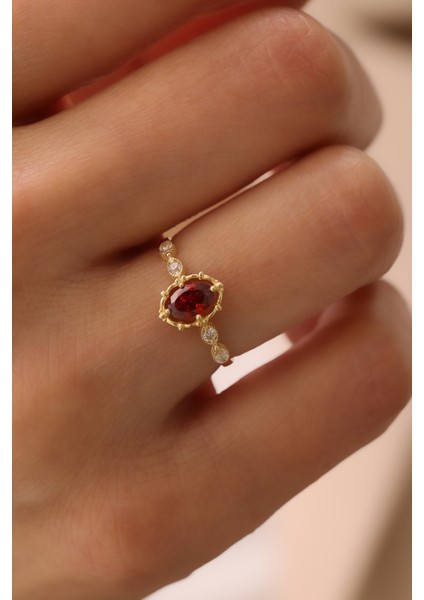 14 Ayar Altın Taşlı Yakut Yüzük fiyatları