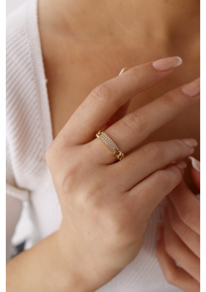 14 Ayar Altın Taşlı Gurmet Yüzük