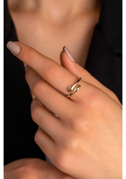 14 Ayar Altın Sarılan Eller Yüzük fiyatları