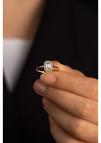 14 Ayar Altın Baget Yüzük modelleri