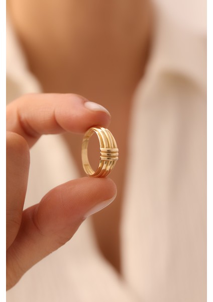 14 Ayar Altın Modern Yüzük modelleri