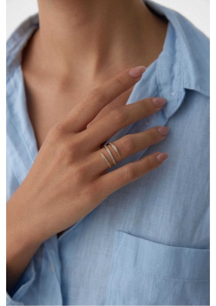 14 Ayar Altın Taşlı Yılan Yüzük fiyatları