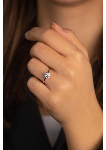 14 Ayar Altın Altıgen Tektaş Yüzük fiyatları